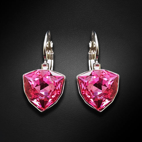 Серьги "Bermudu Trīsstūris (Rose)" с кристаллами Swarovski™